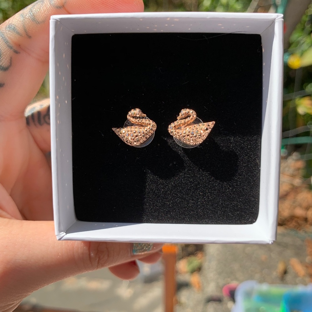 Swarovski Iconic Swan Crystal Earrings